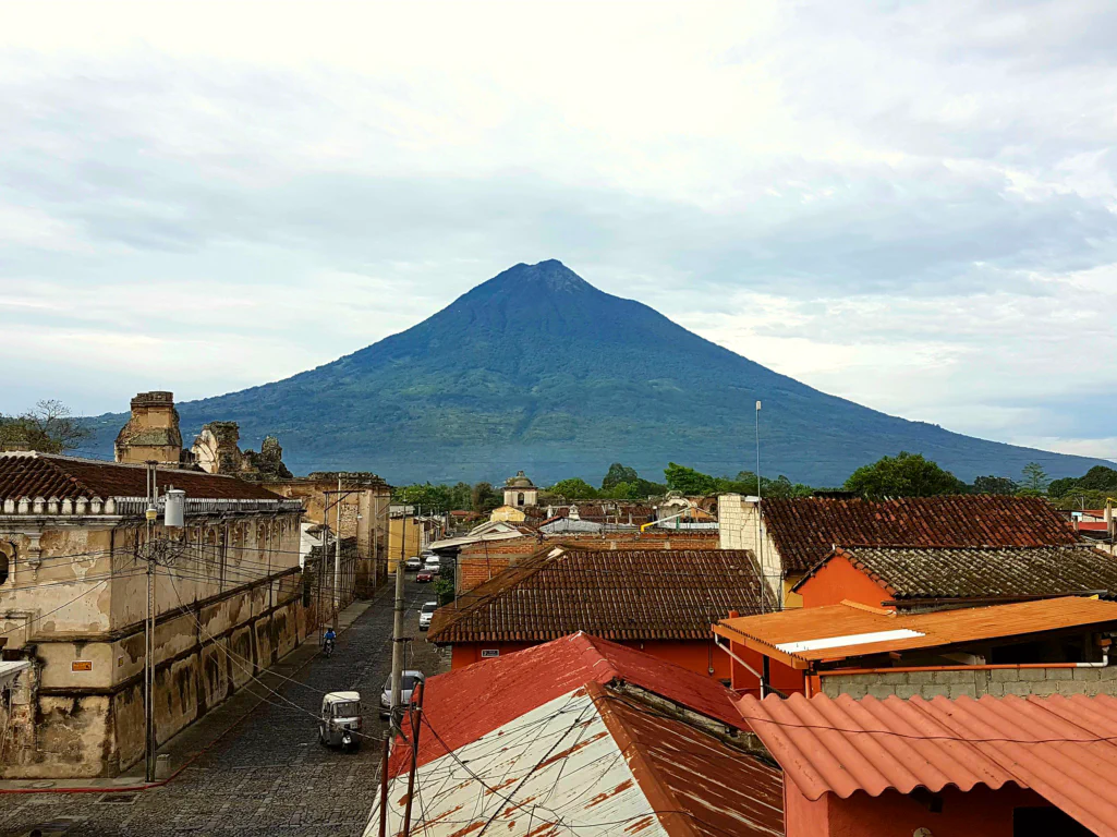 Blick auf den Volcán de Agua
