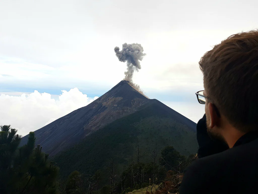 Unser Zeltplatz mit Vulkanblick