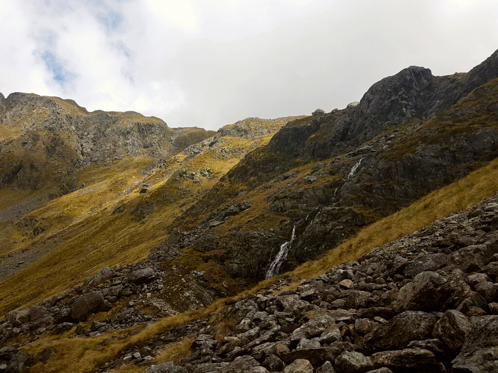 Auf dem Weg zum Traverse Saddle