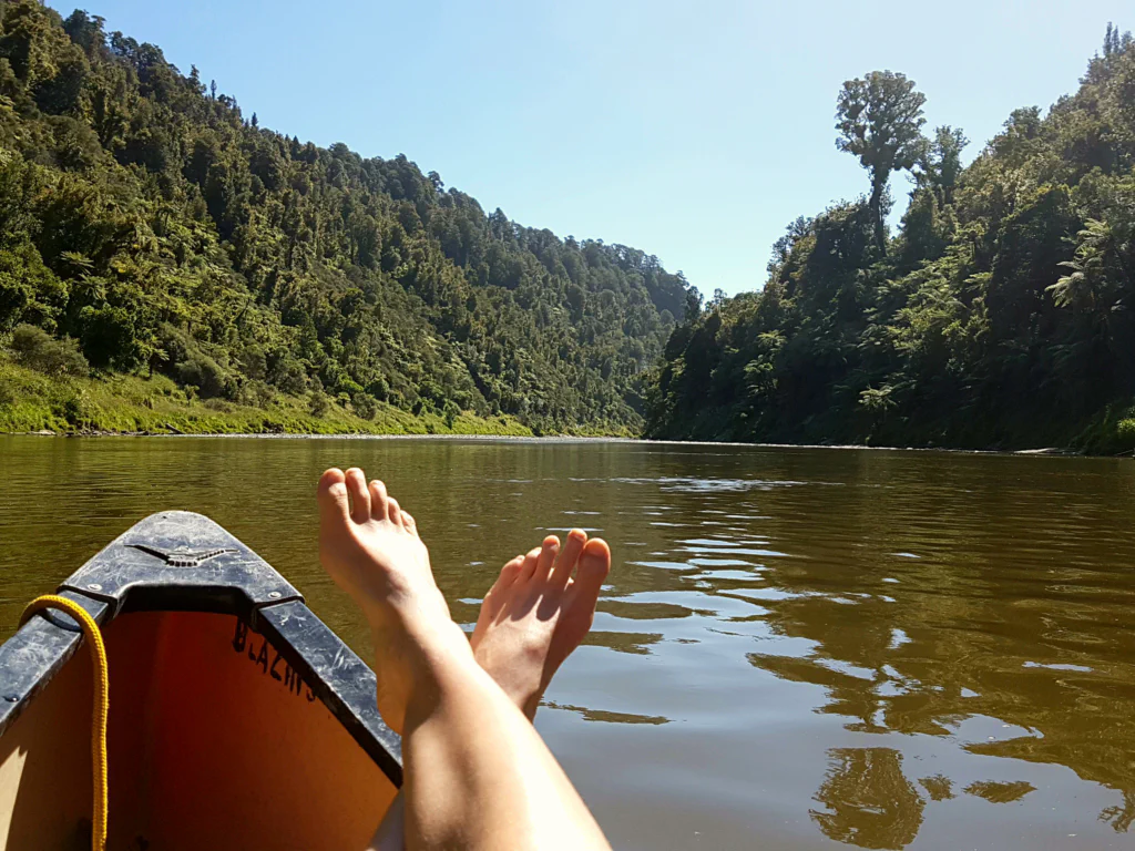 Unsere Trailfamily im Kanu