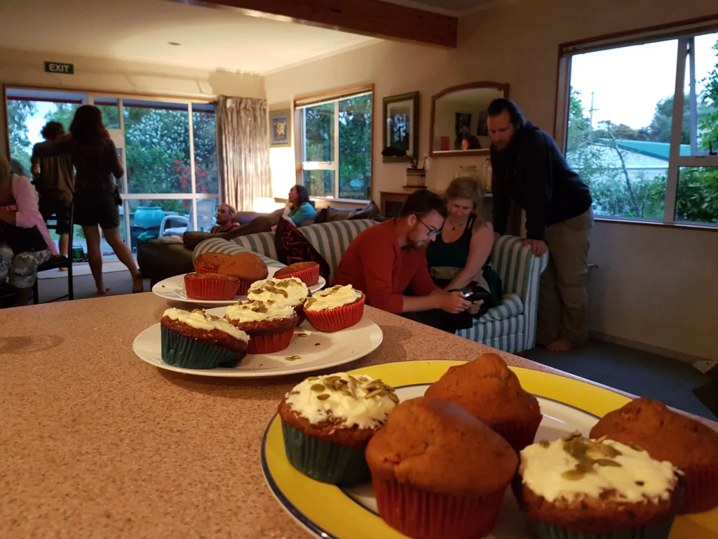 Kuchen im Coastal Cows Hostel