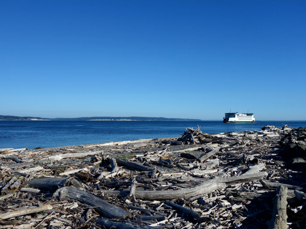 Die Fähren halten quasi direkt am Campground.